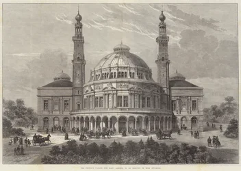 El Palacio del Pueblo para el Este de Londres, a ser erigido en Mile End-Road